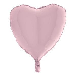 Folieballong Hjärta Pastell Ljusrosa - Ljusrosa